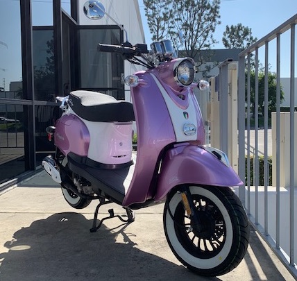 pink moped for sale